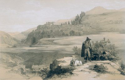 Views in Rome and its environs: Town and Castle of San Buci by Edward Lear